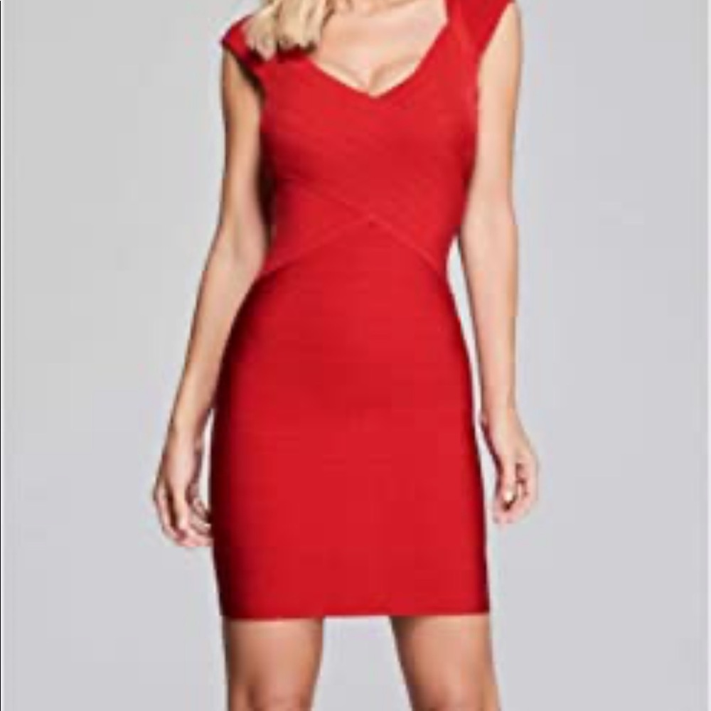Marciano GUESS red bandage dress S